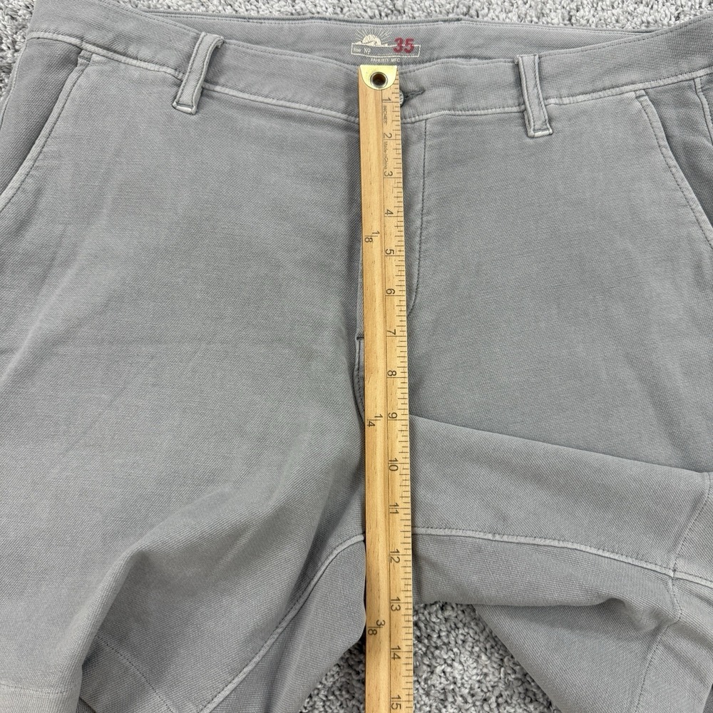 Faherty Stretch Terry Shorts Men's 35 Gray Chino Preppy Soft Twill Stretch - Picture 4 of 10